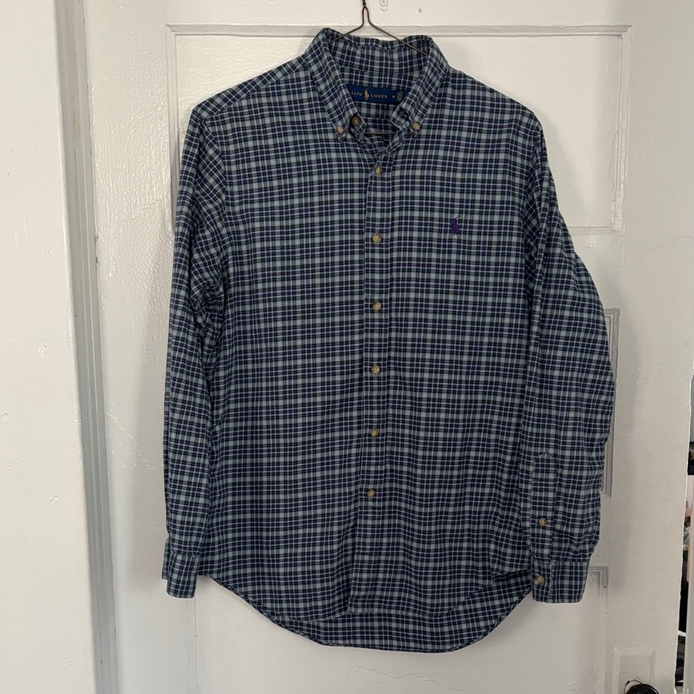 Ralph Lauren Blue Label Checkered Shirt in Blue, Green, Purple 100% cotton